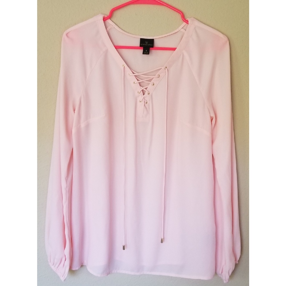 Worthington baby pink blouse